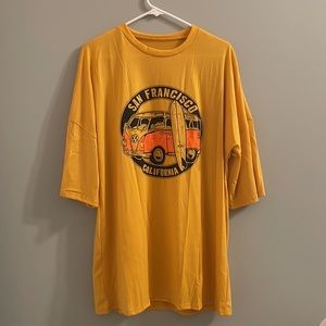 yellow oversized t-shirt